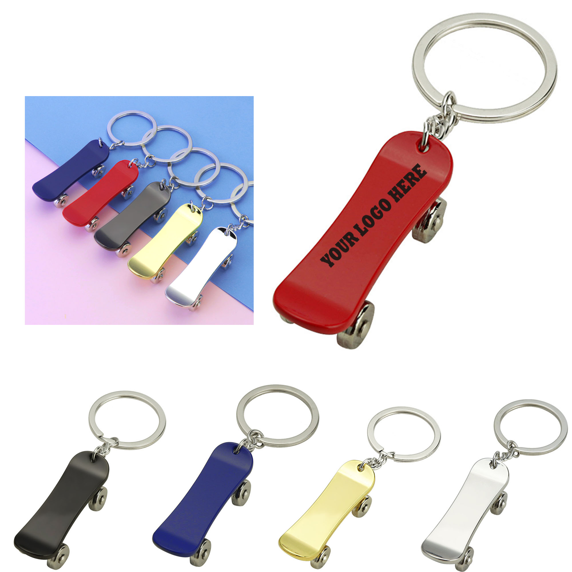 MOQ50 Unique Skateboard Keychain Business Gifts 1