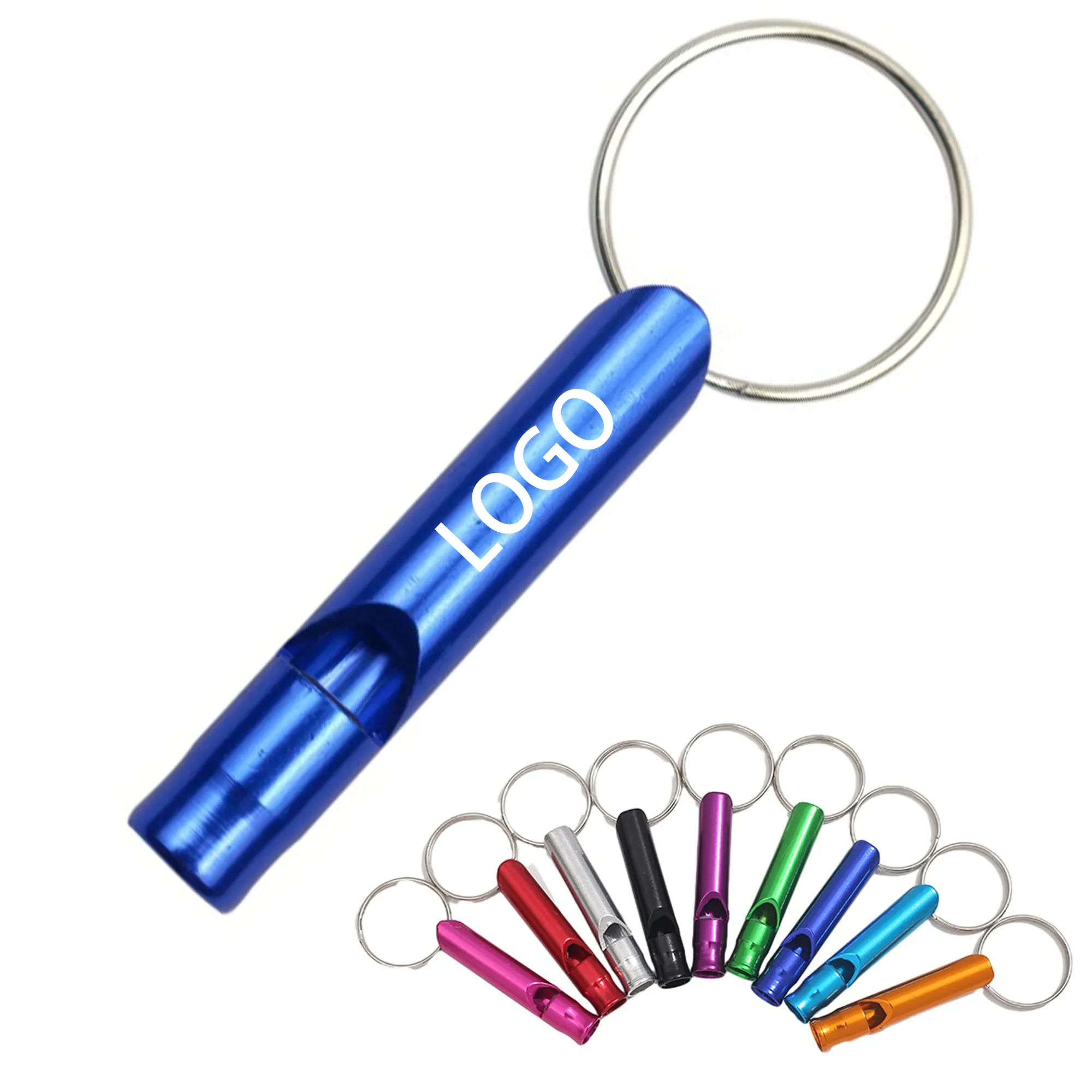 Aluminum Survival Whistle Keychain 1