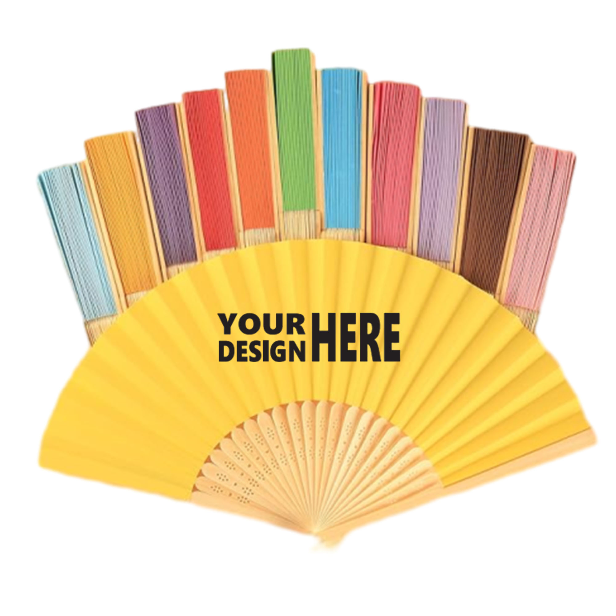 Customizable Multi-Color Portable Folding Fan 2