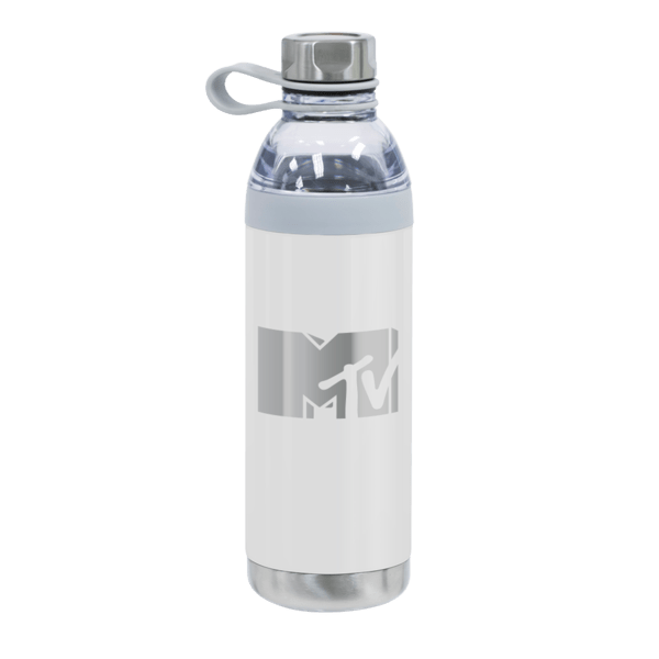 Dual Opening Stainless Steel Water Bottle - 20 Oz., custom water bottle with logo imprint 54