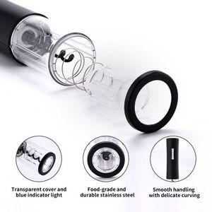 Matt Plastic Automatic Electric Wine Opener With Foil Cutter 12