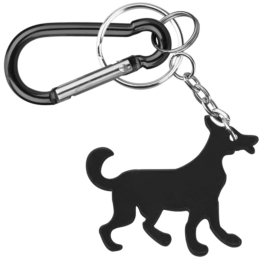 Dog shape bottle opener with key chain & Carabiner 4