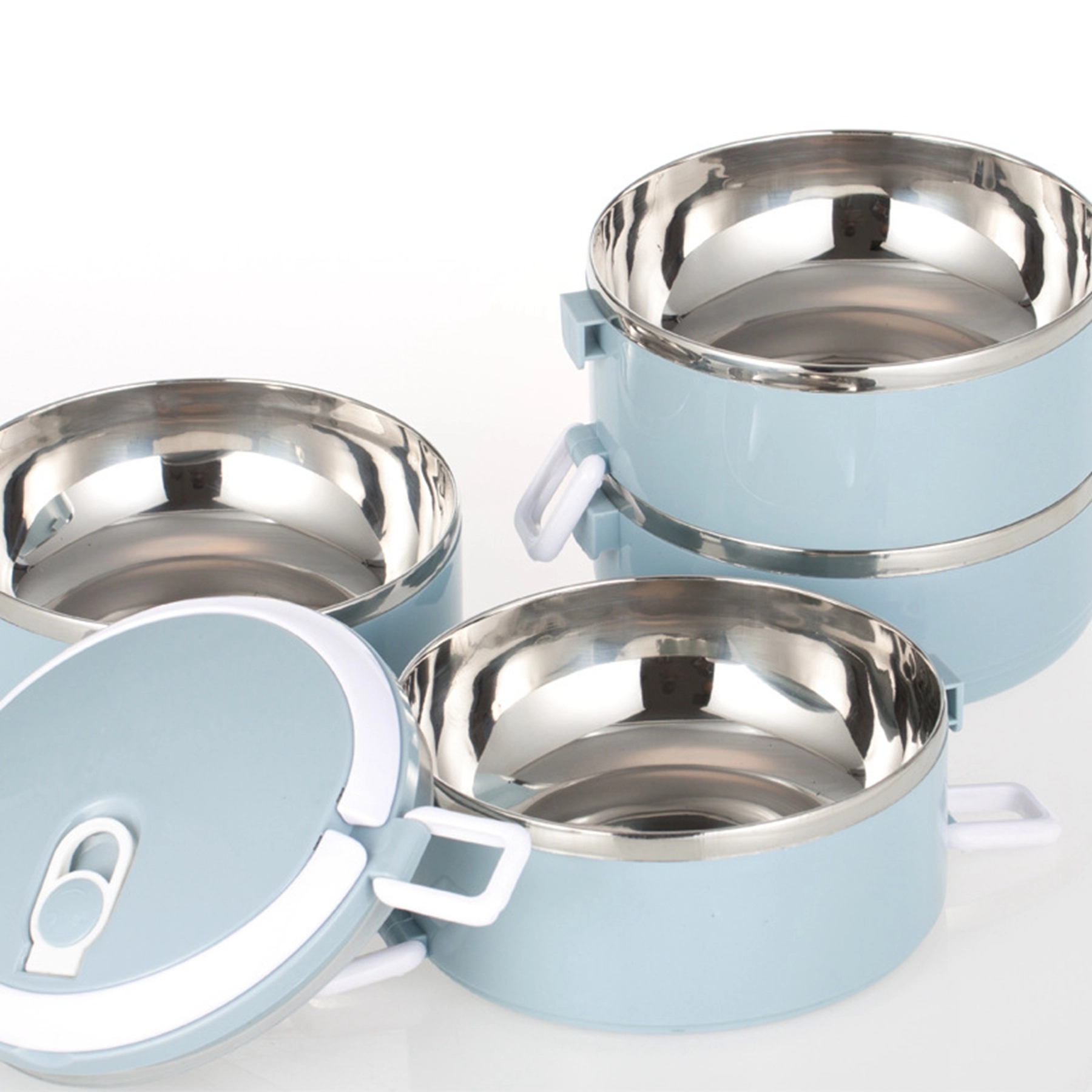 4-layer Round Stainless Steel Leak-Proof Insulated Lunch Box 5