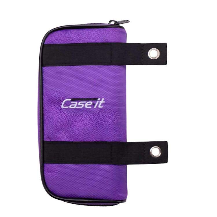 Case-It Pouch Zippered Pencil Case - Clear Purple 1