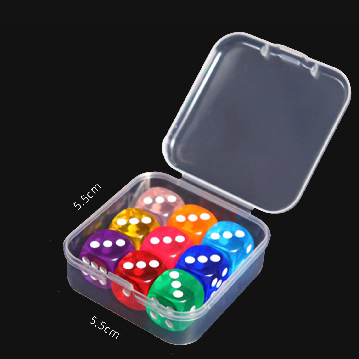 9-Pack Colorful Crystal Gaming Dice 4