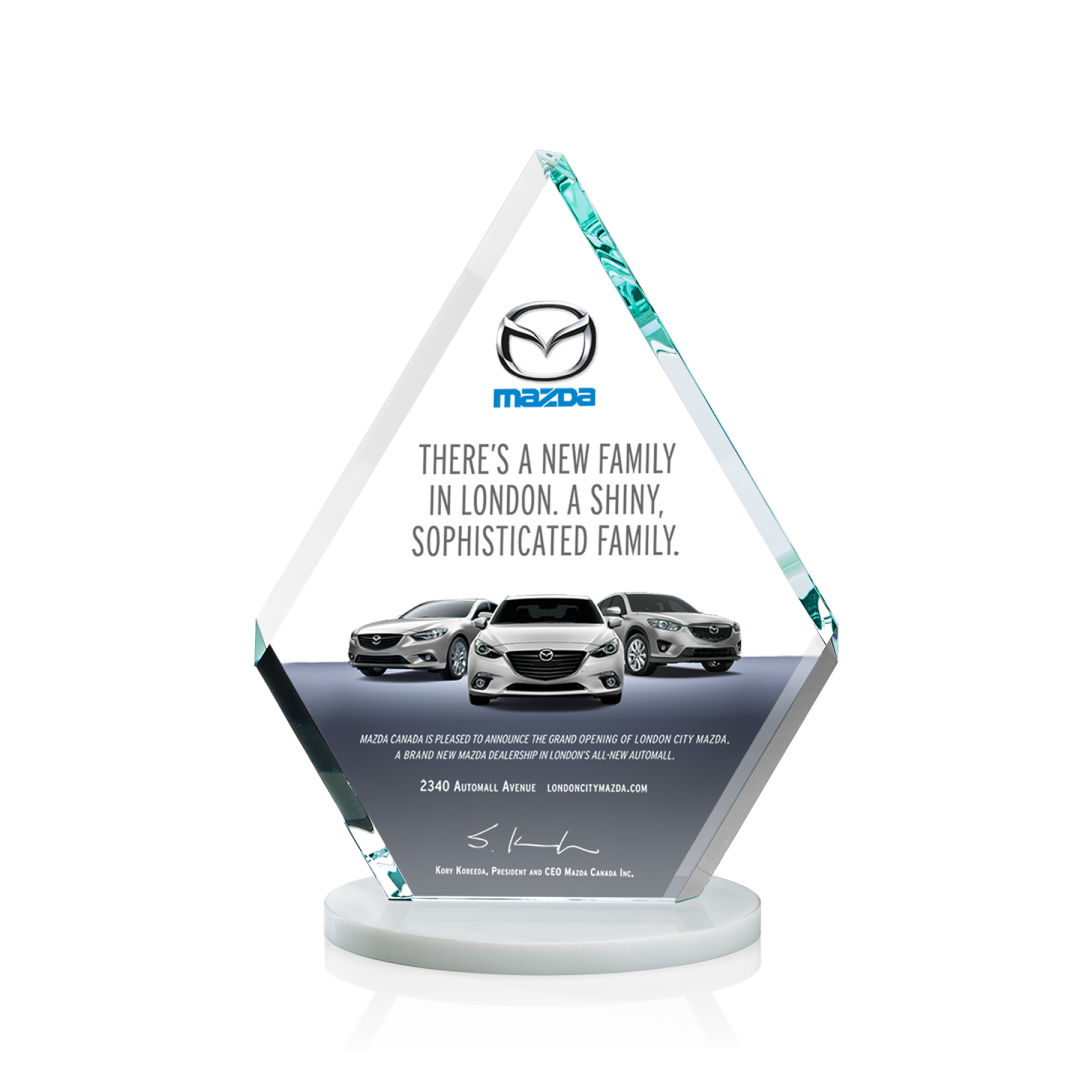 Canton VividPrint™ Award - White, custom award with logo imprint 17