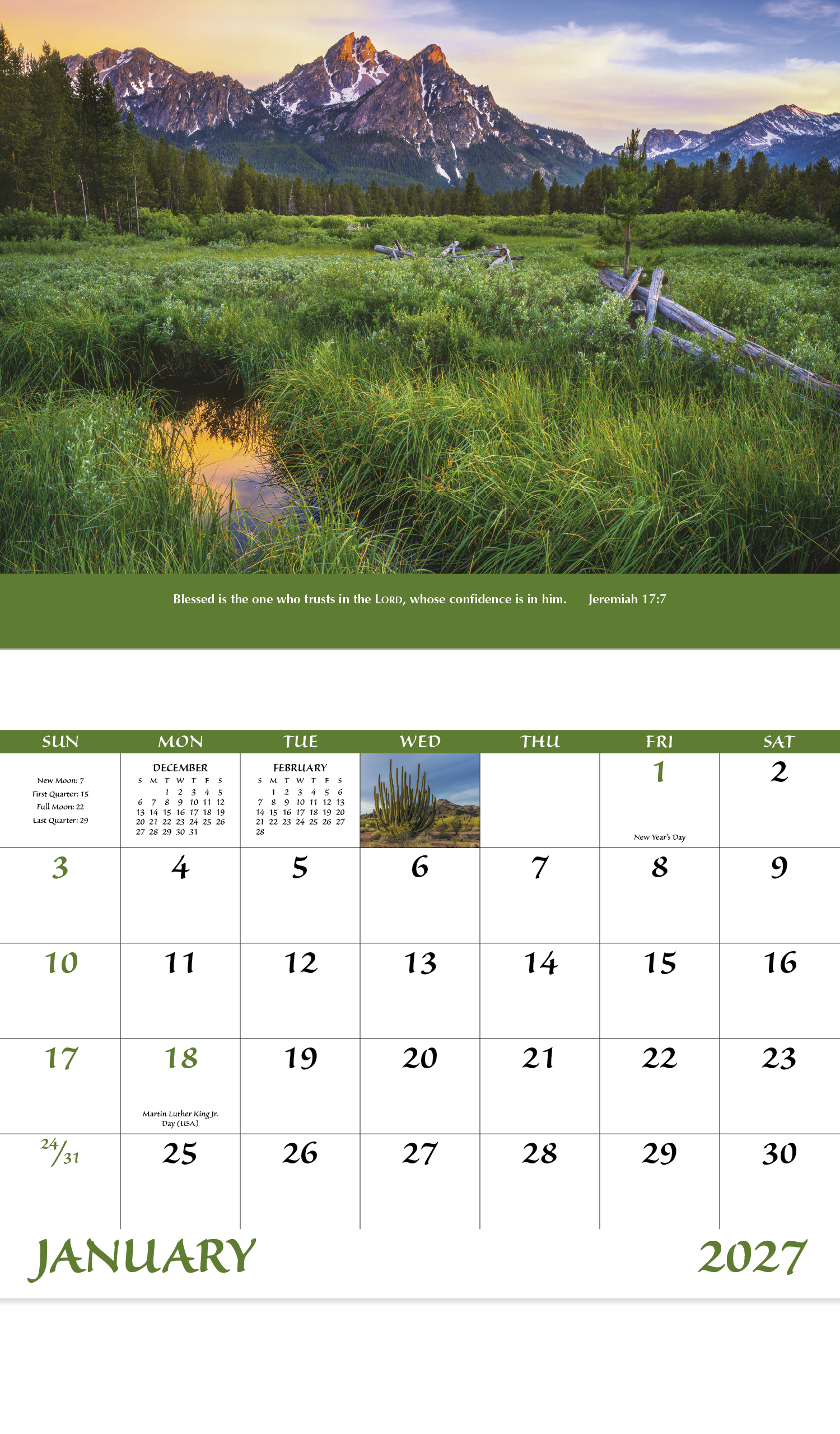 Good Value™ Everlasting Word - Stapled Calendar 55