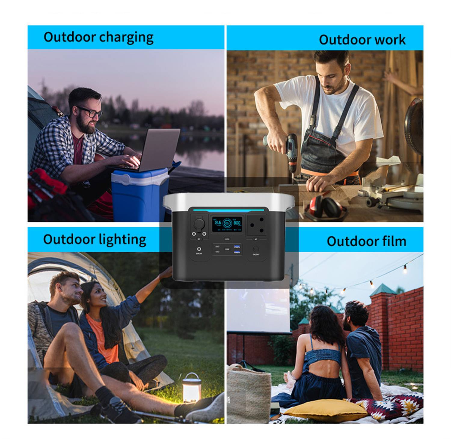 New Outdoor Charging Solar Generator Portable Power 8