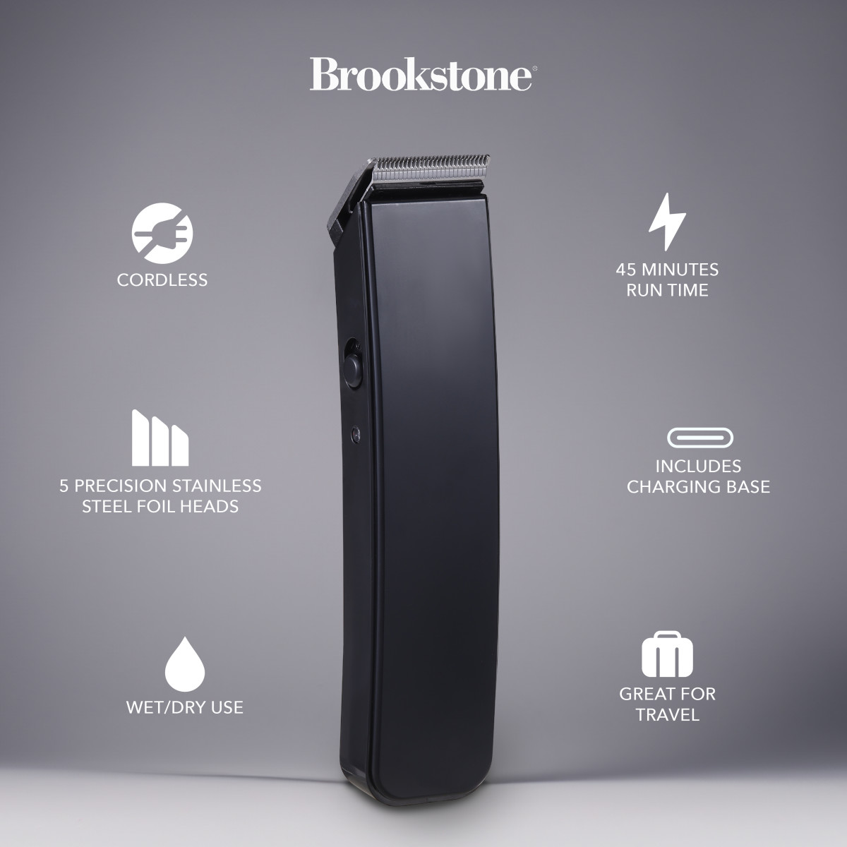 Brookstone® Cordless Hair Trimmer 38