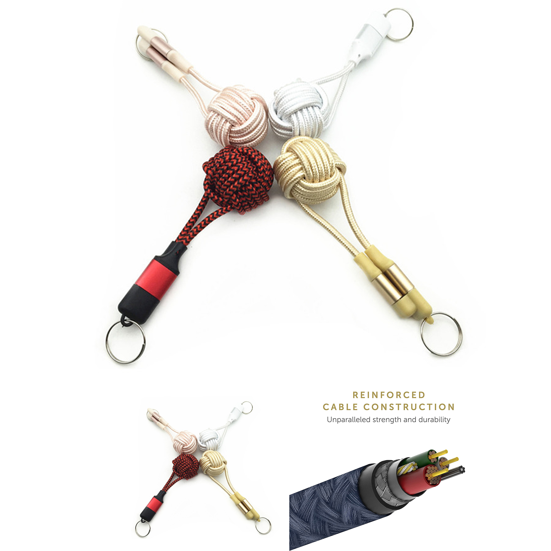 High Speed Charging Cable with Key Fob 1