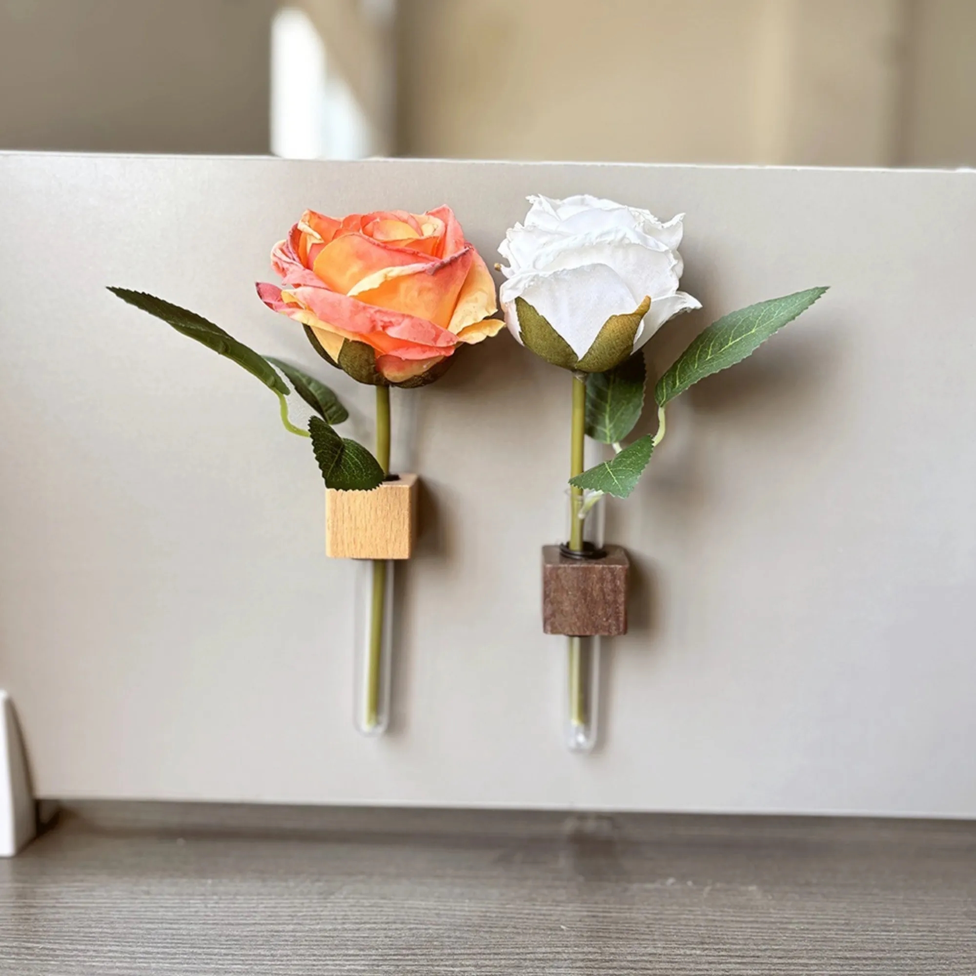 Wooden Flower Arranging Fridge Magnet Promotional Gift 2