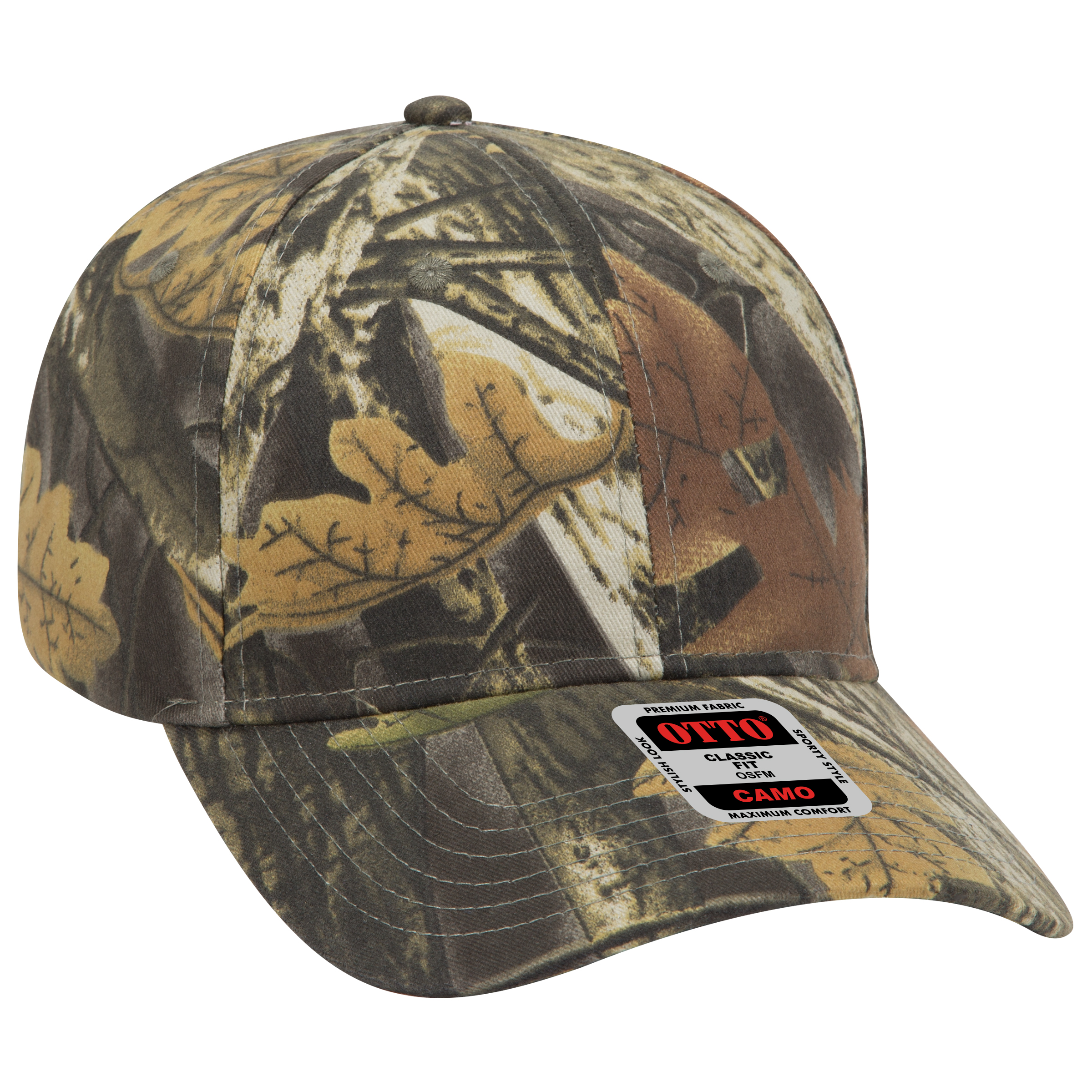 OTTO CAP® Camouflage 6 Panel Low Profile Baseball Cap 5