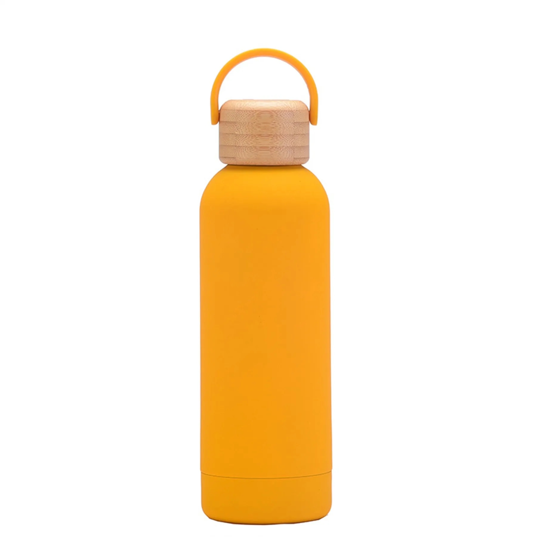 17 Oz Stainless Steel Water Bottle With Bamboo Lid 13