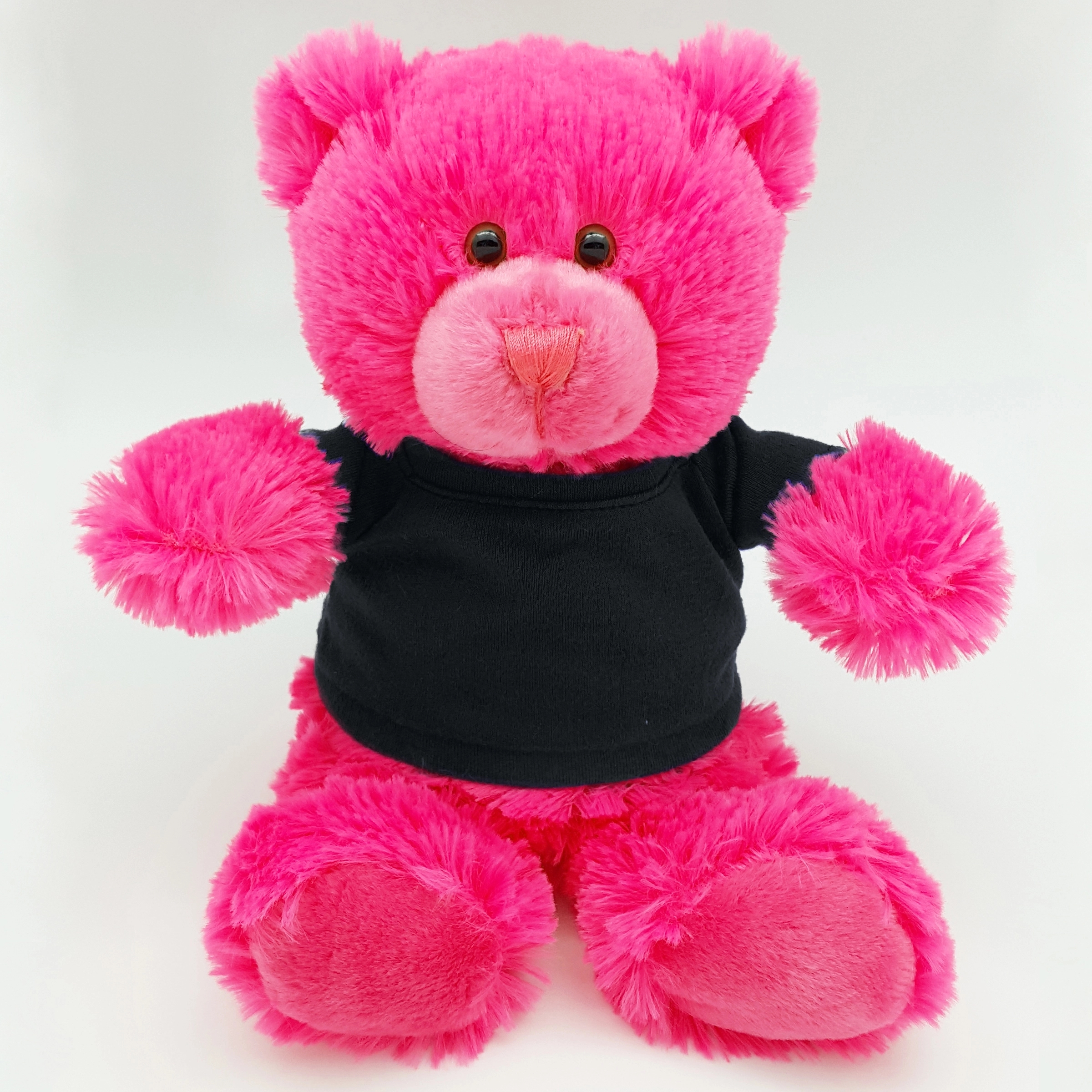 8" Bright Color Hot Pink Bear 8