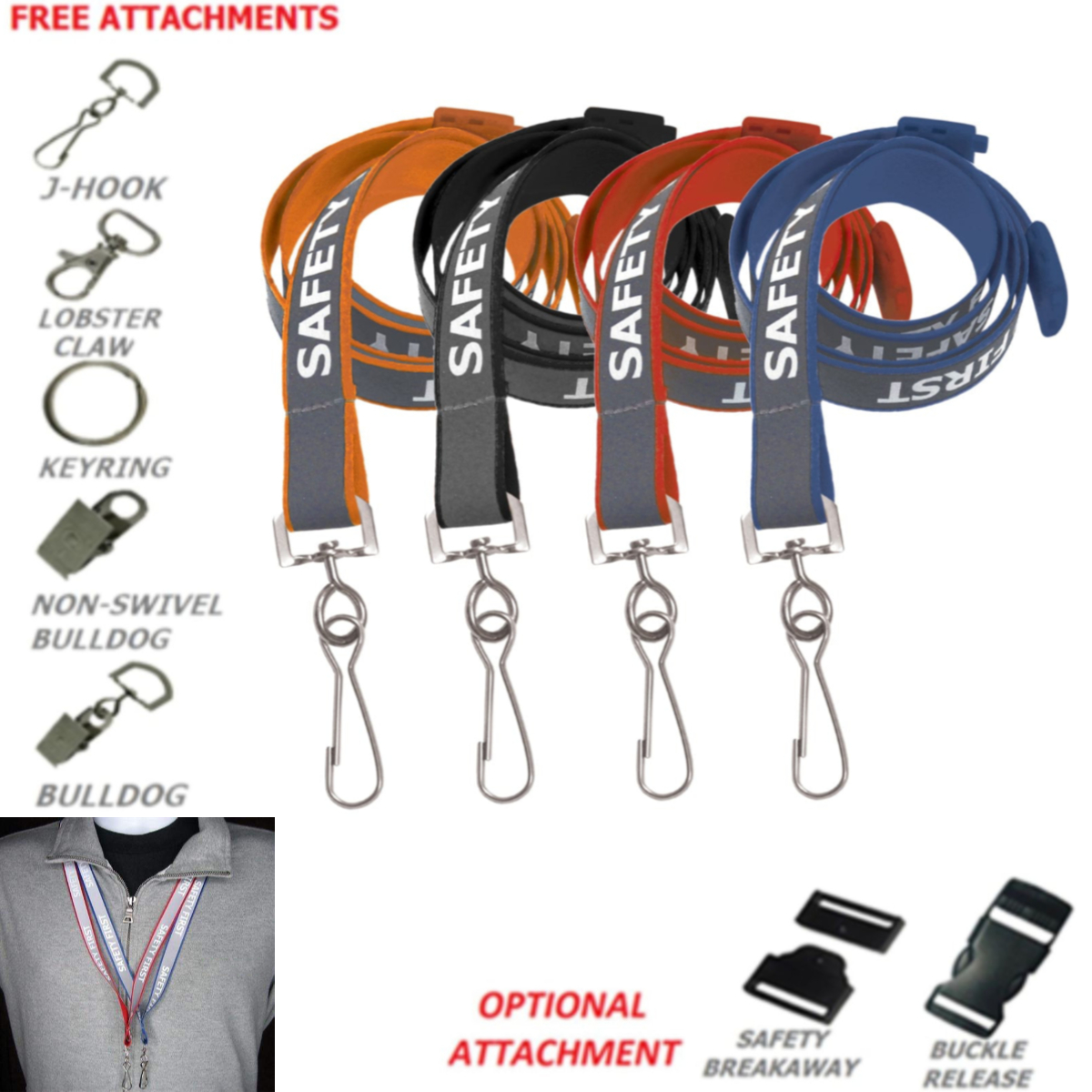 3/4'' Reflective Lanyards 3