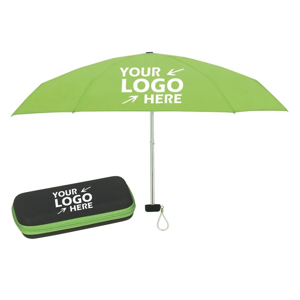 37" Arc Telescopic Folding Travel Umbrella With Eva Case 3