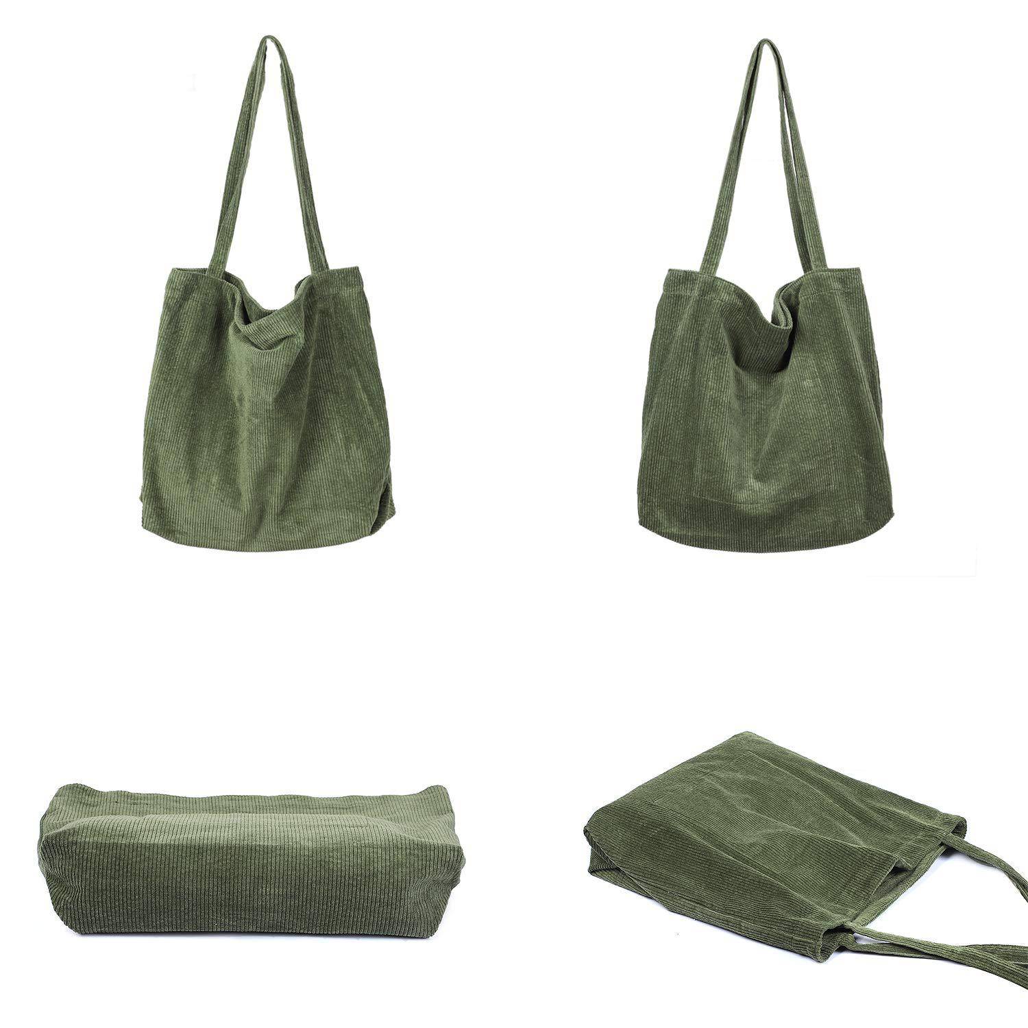 Corduroy Tote Bag for Women, custom tote bag with logo imprint 5