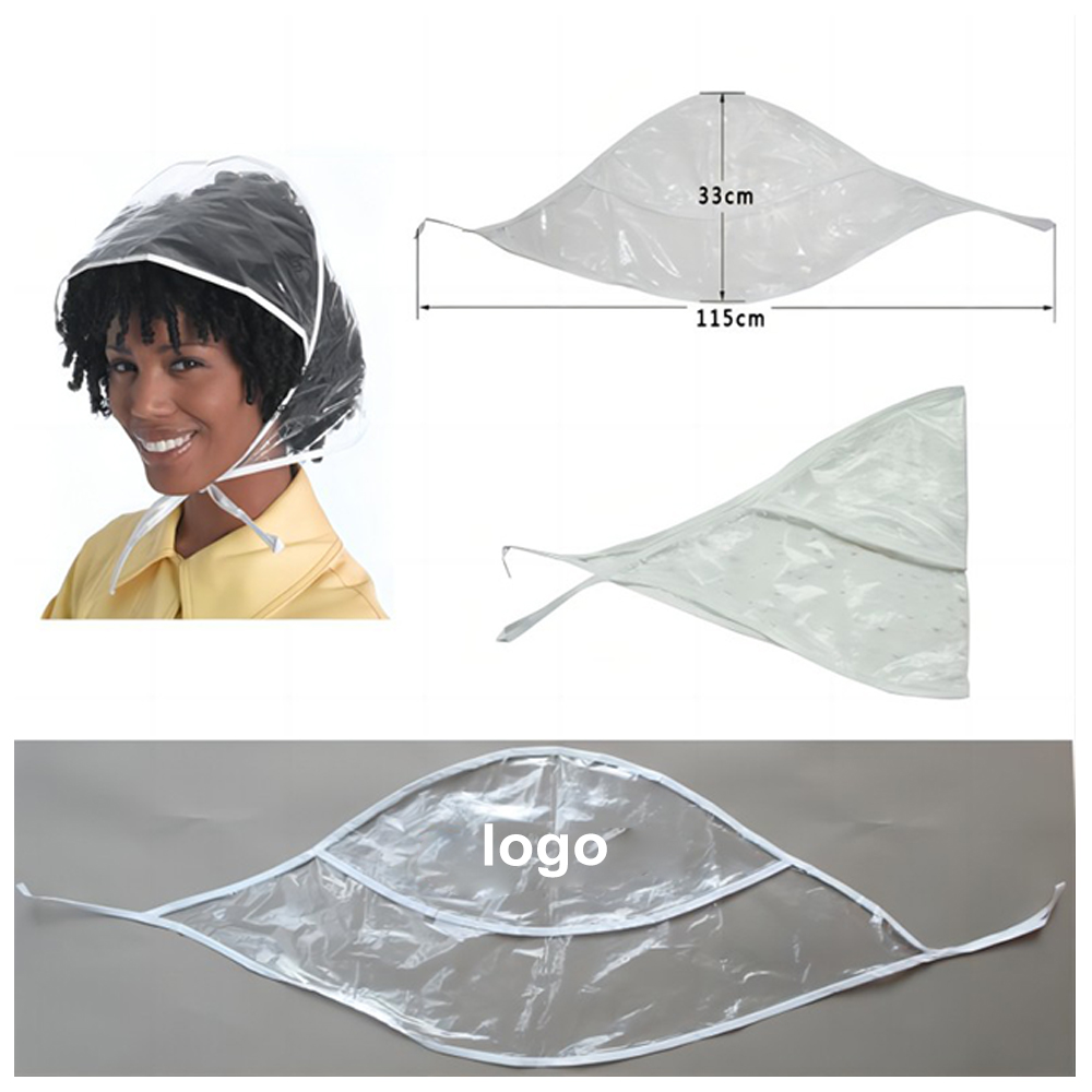 Reusable Waterproof Plastic Rain Hat Hair Cap 2