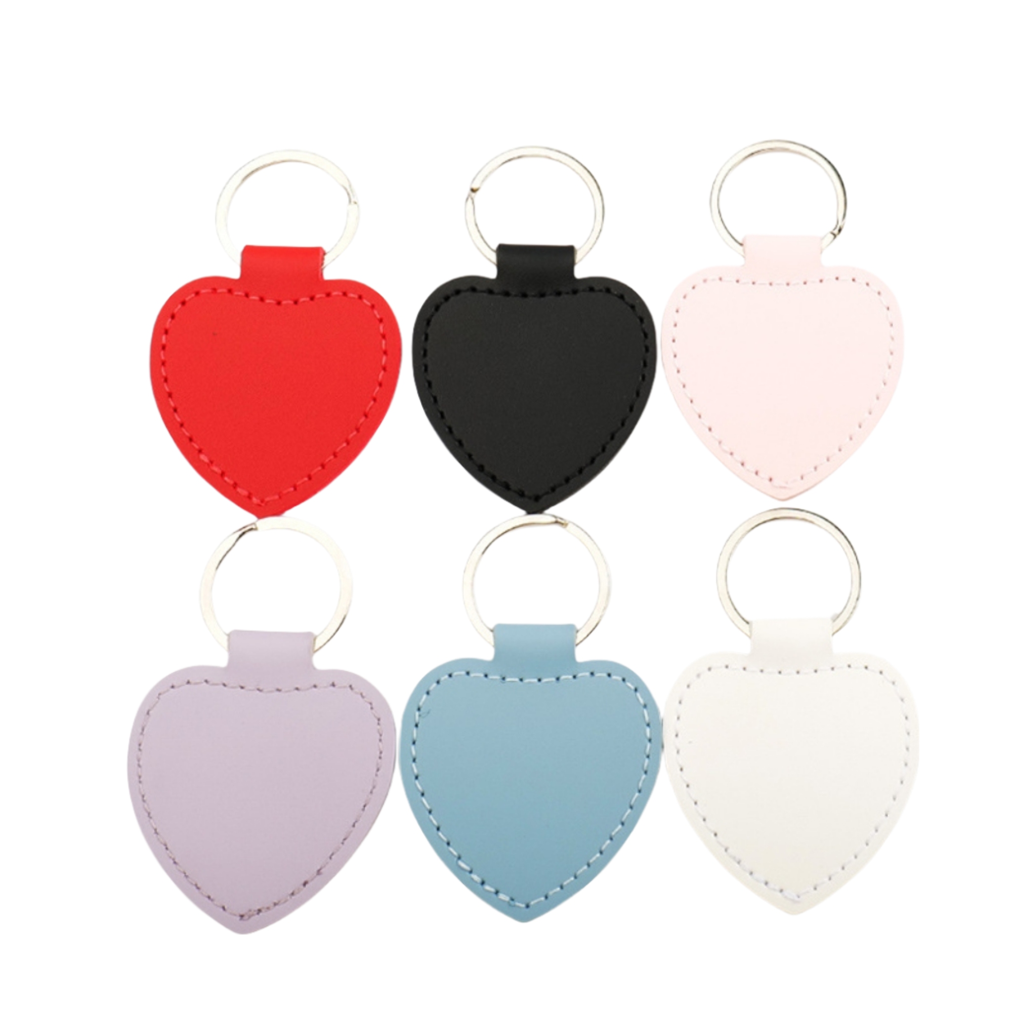 Fashion Heart Leather Keychain 1