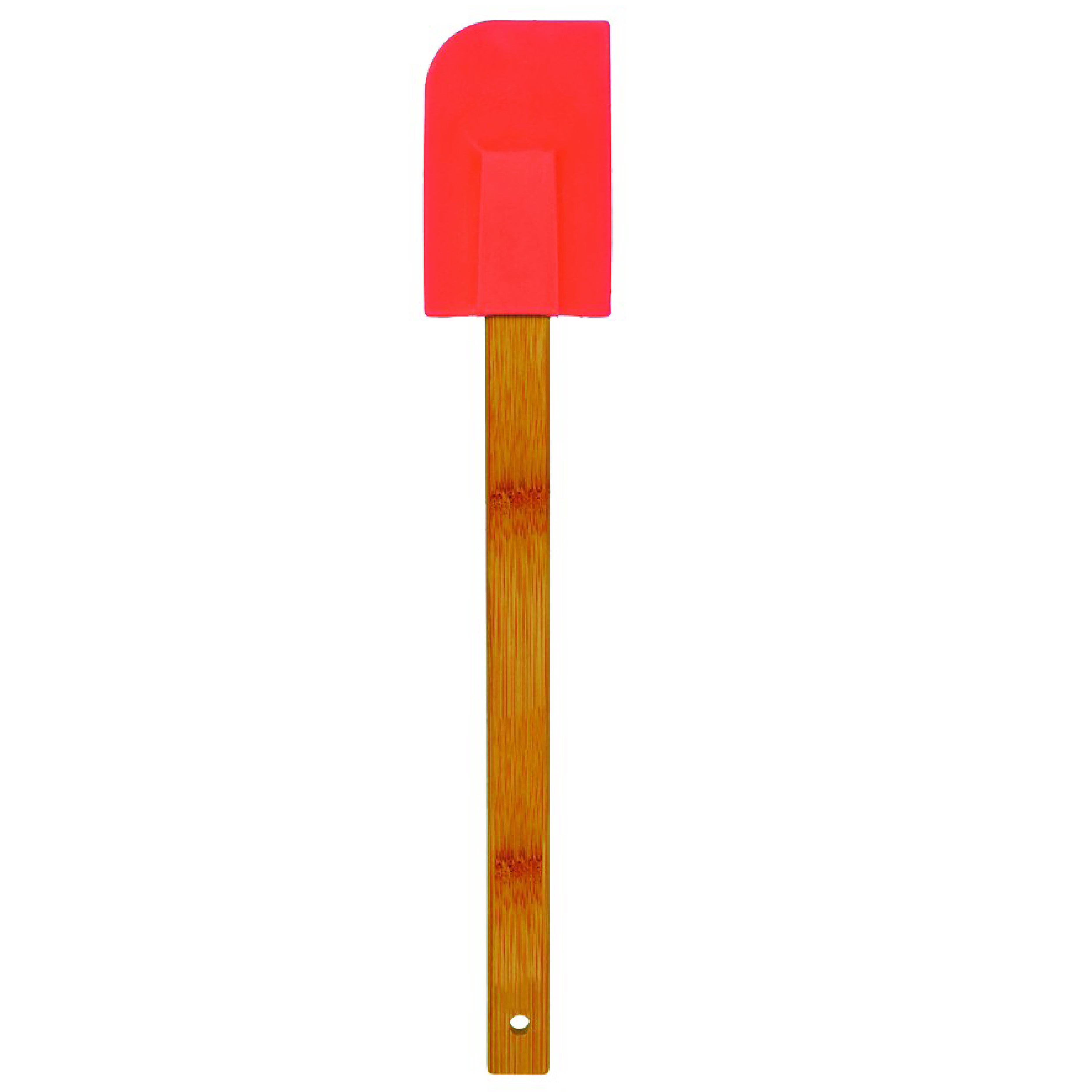 11" Red Silicone Spatula w/ Bamboo Handle 6