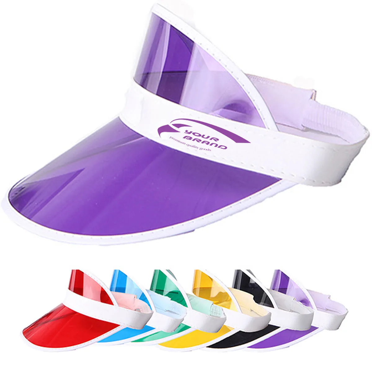 Casino Style Cap Visor Clear Sun Beach Hat 2