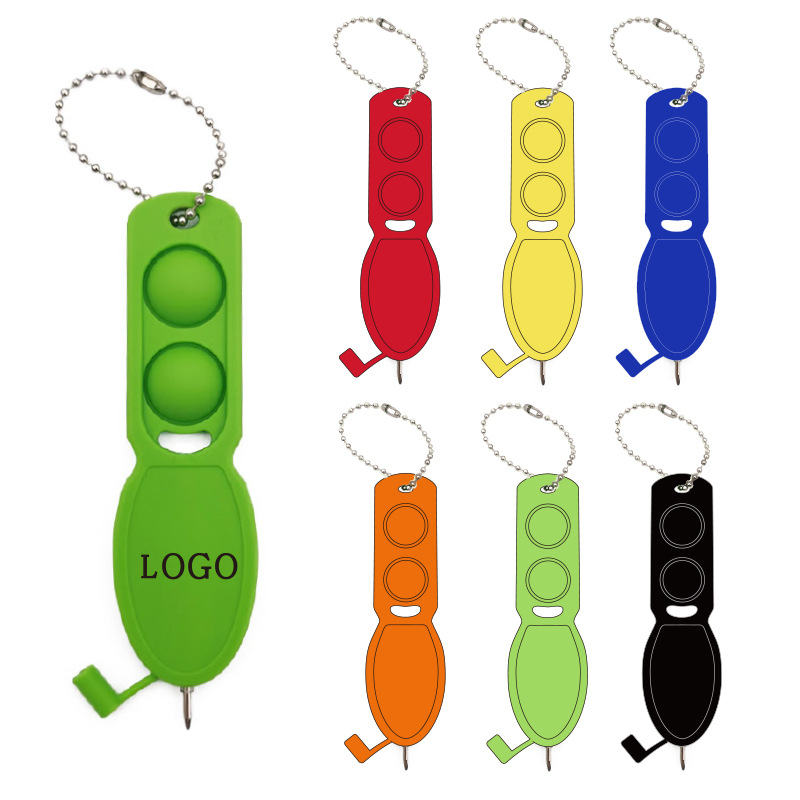 Push Pop Ballpoint Pen with Keychain 1