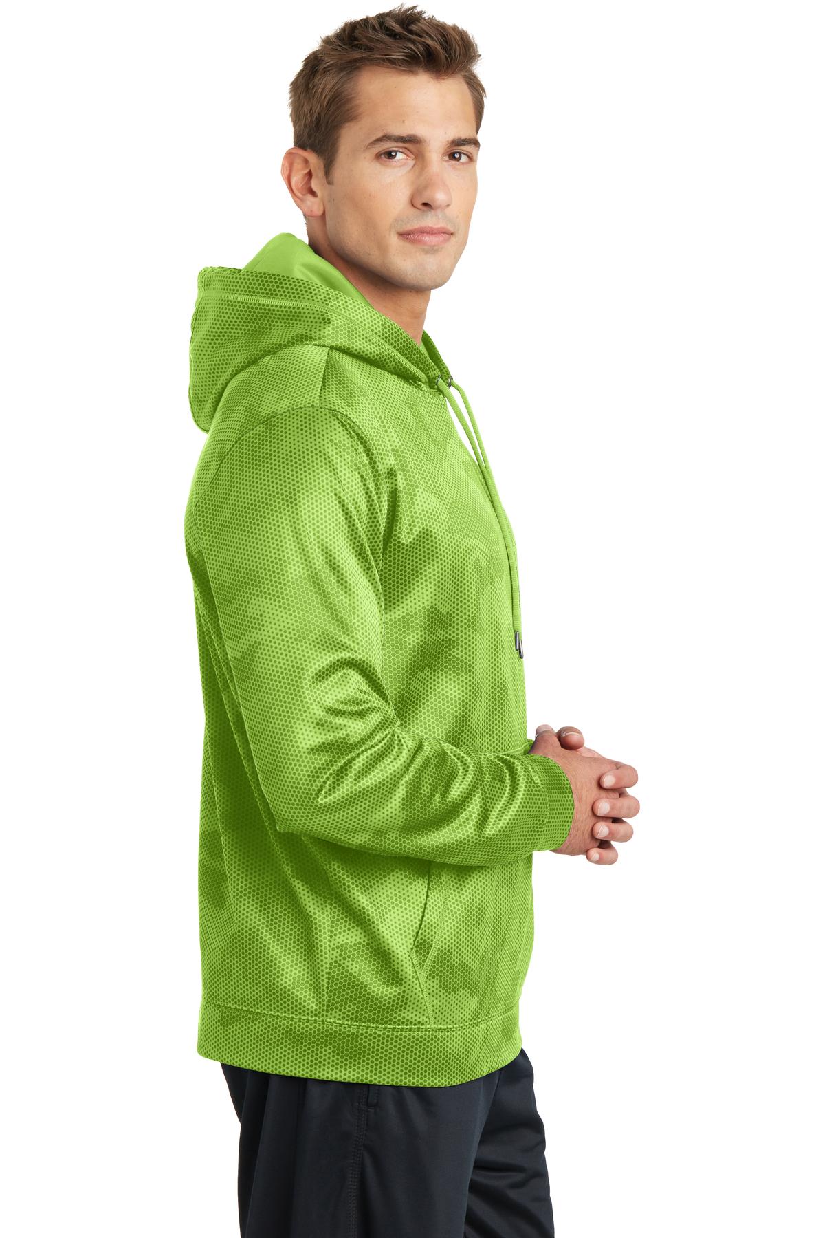 Sport-Tek Sport-Wick CamoHex Fleece Hooded Pullover. ST240 9