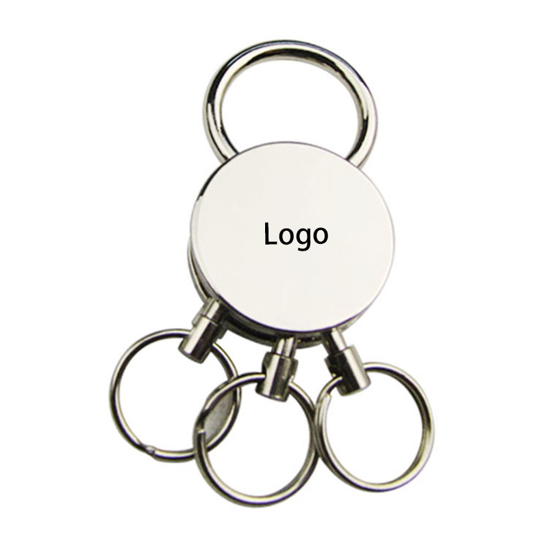 Circular Metal Keychain with Multiple Rings 5