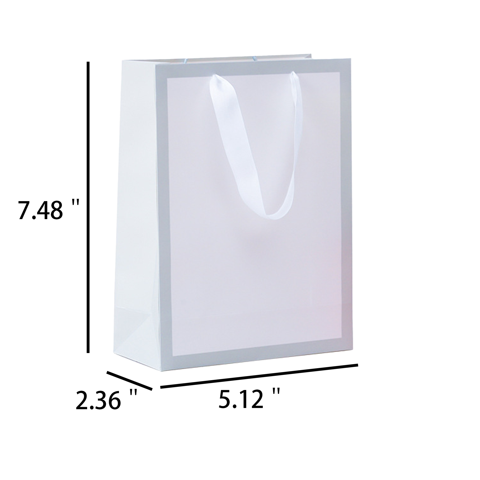 White Cardboard Shopping Satchel 9