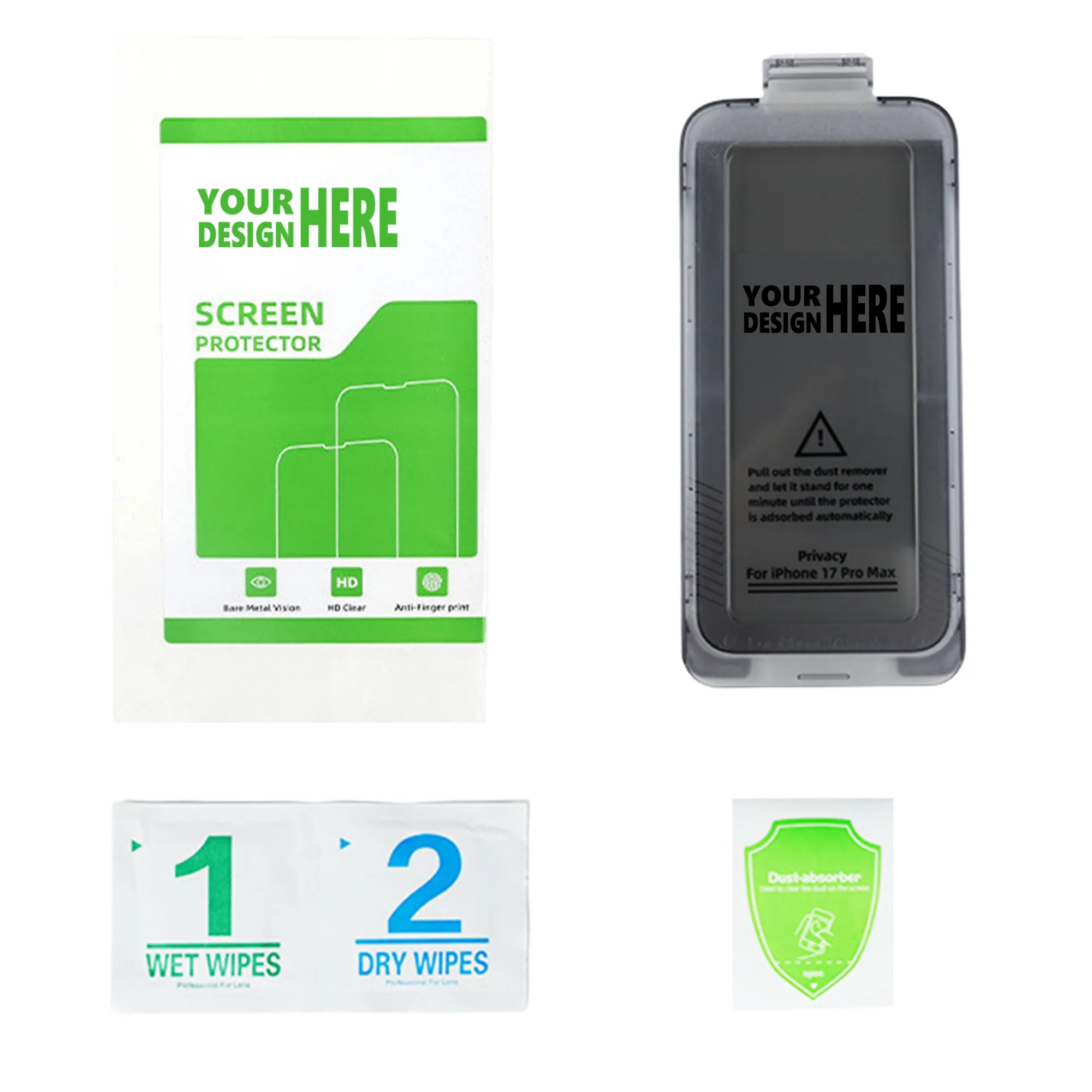 Privacy Tempered Glass Screen Protector With Alignment Frame