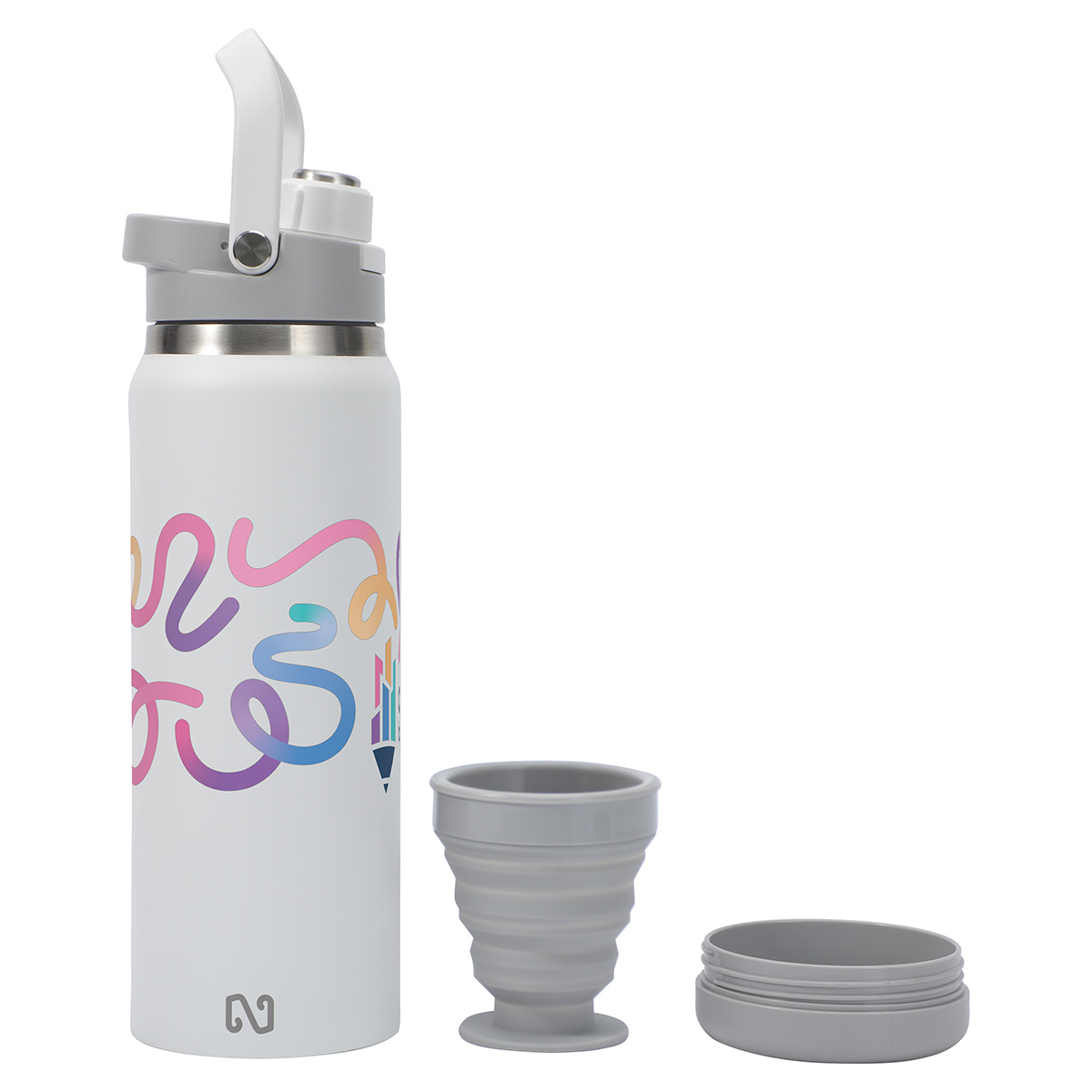 NAYAD® Crusade 28 oz Stainless Steel Double-Wall Vacuum Insulated Bottle with Hidden Cup 10