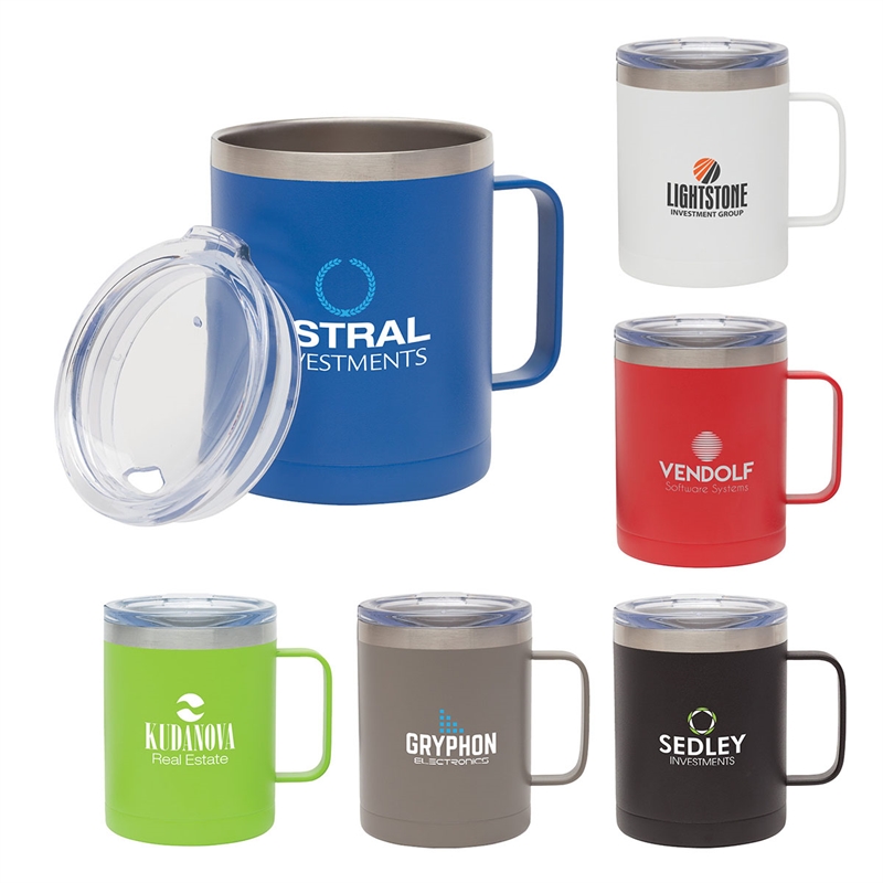 Camper 14 oz. Double Wall, Vacuum Mug w/ Copper Lining