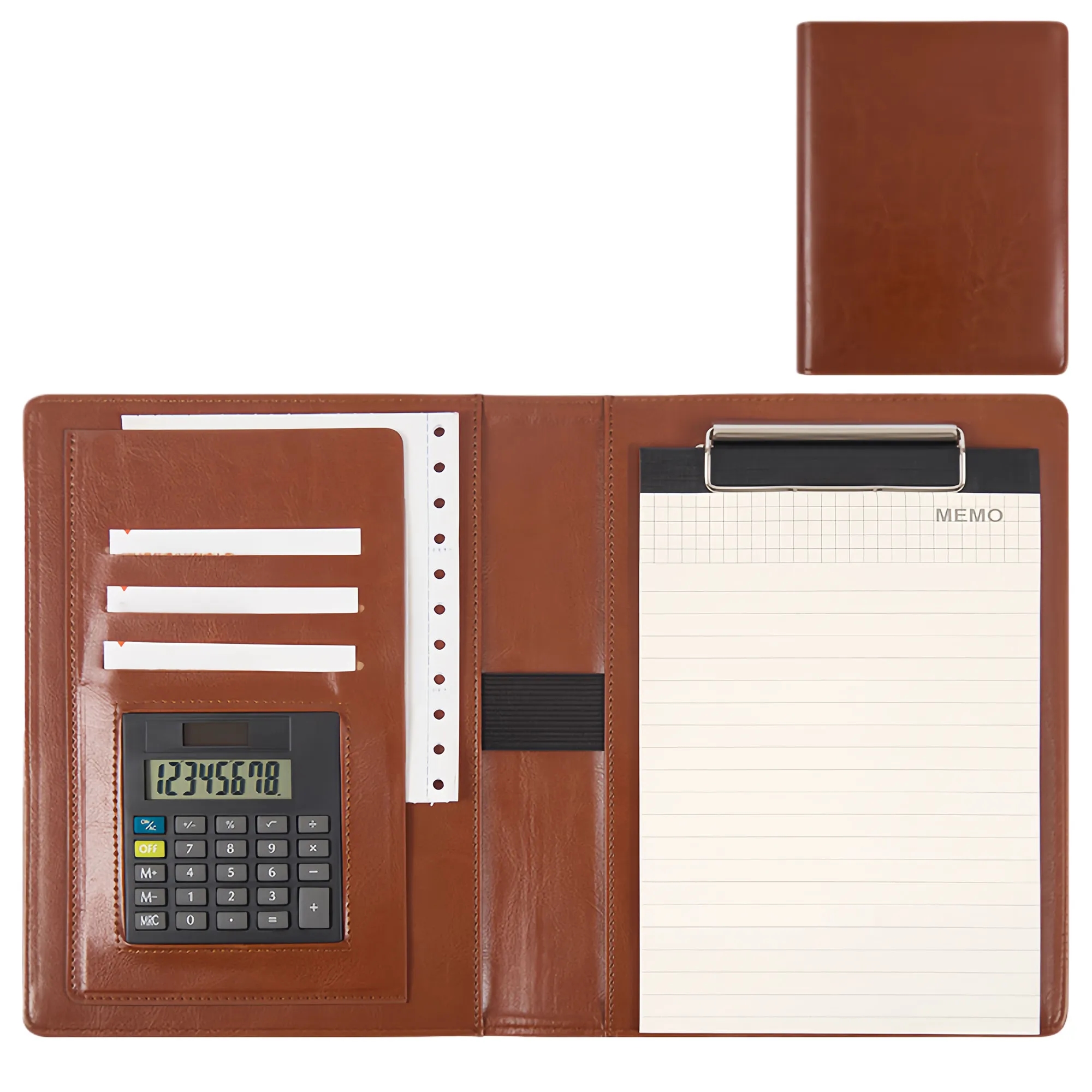 Multifunctional Business A5 Leather Folder With Calculator 5