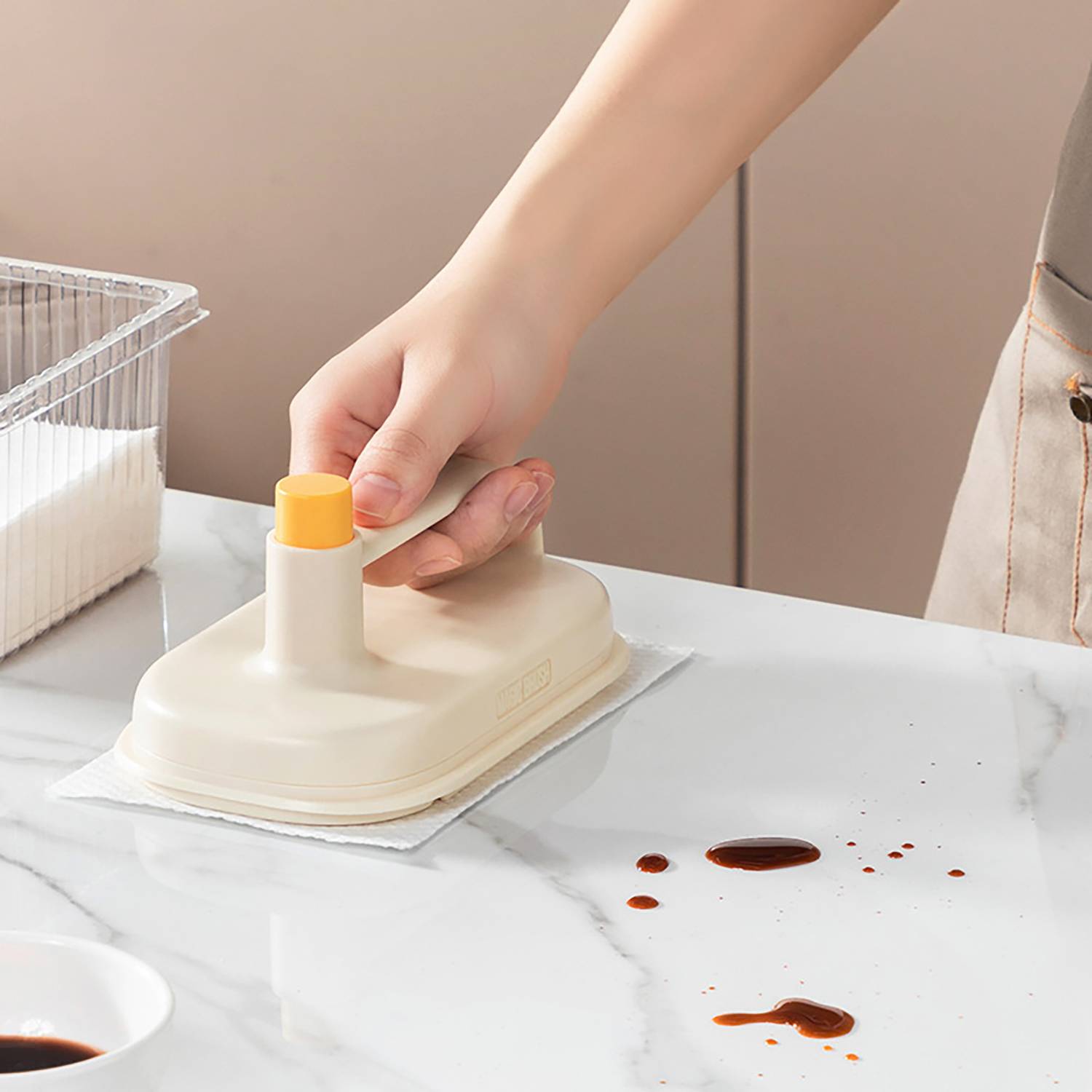 Cleaning Brush With Replaceable Cloth And Handle 3