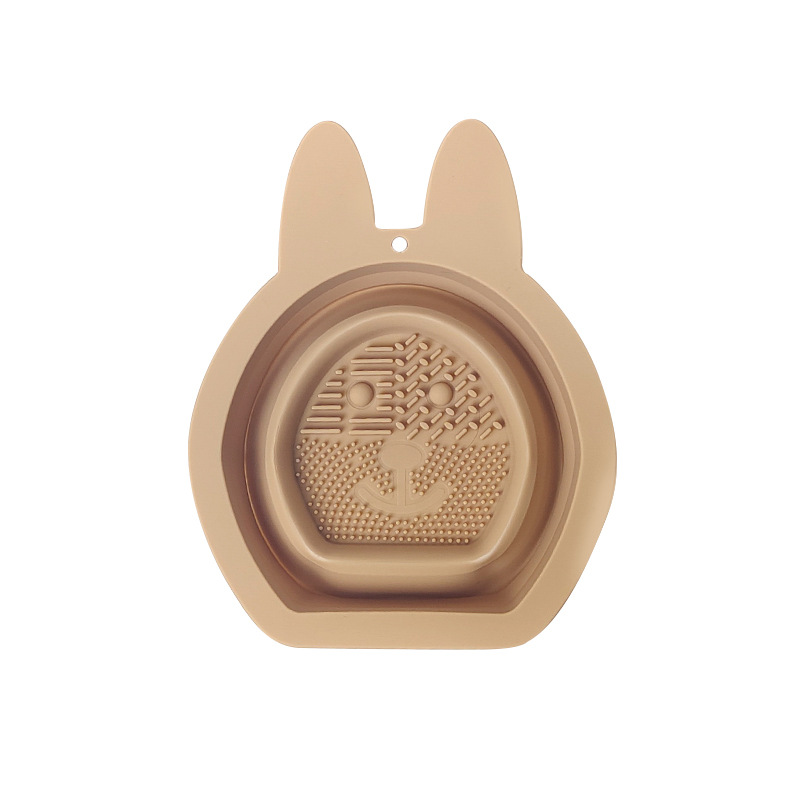 Silicone Cosmetic Brush Cleaner Mat Portable Washing Tool Scrubber-- Rabbit Shape 9