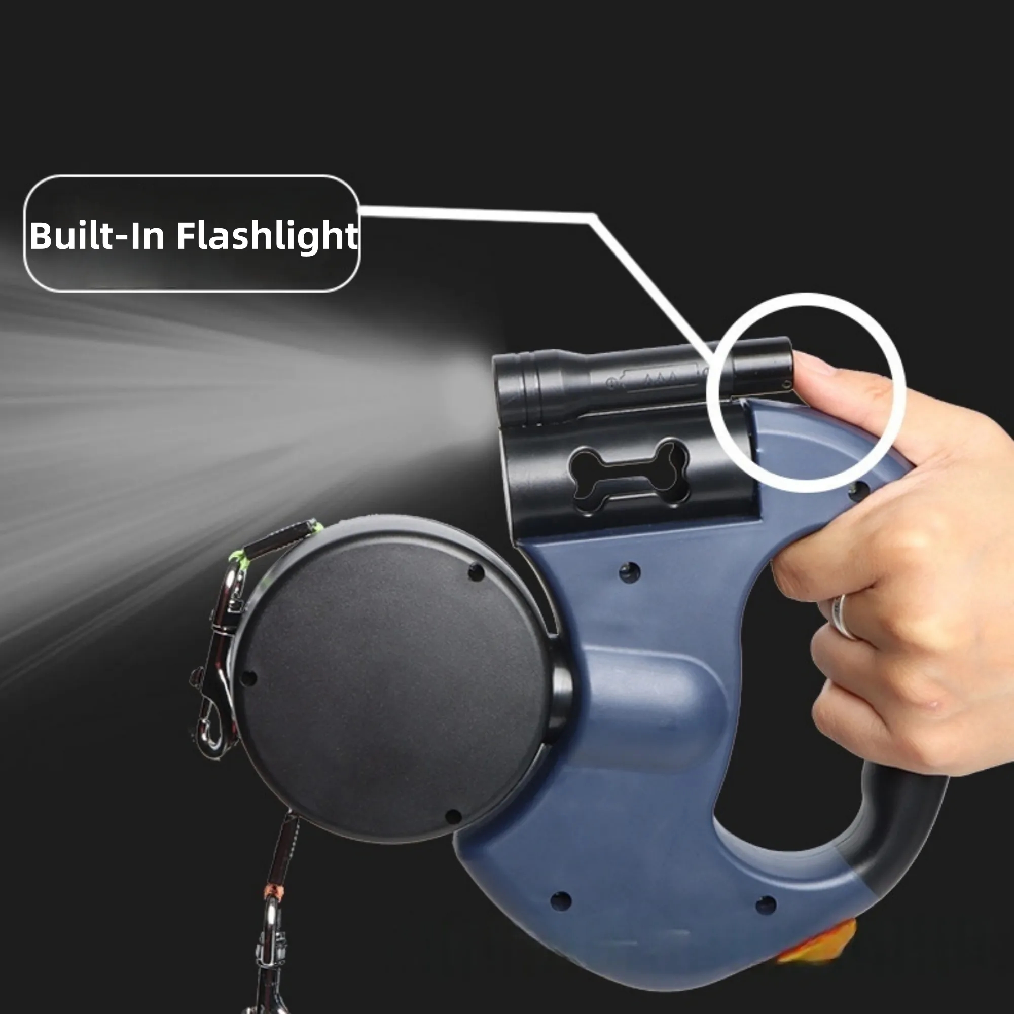Dual-Headed LED Retractable Dog Leash 6