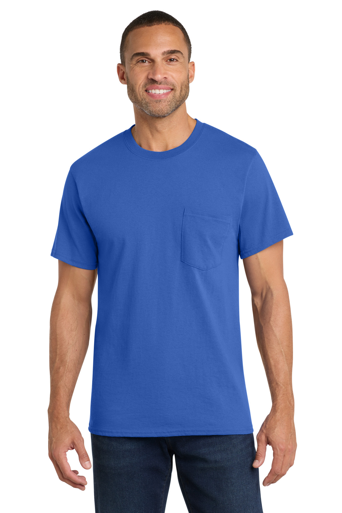 Port & Co Core Cotton Pocket Tee. PC54P 118