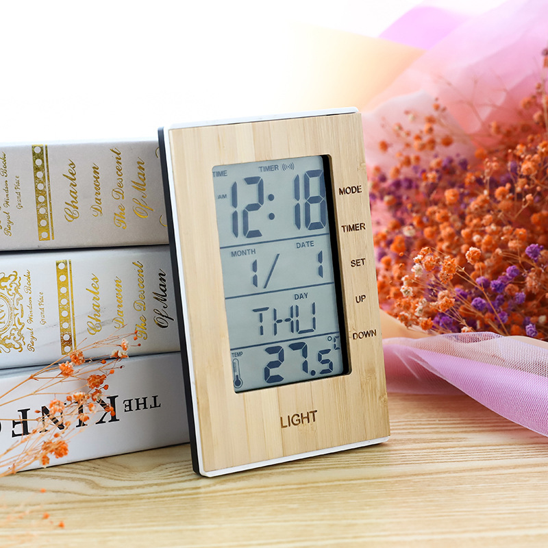 Bamboo Desk Clock 5