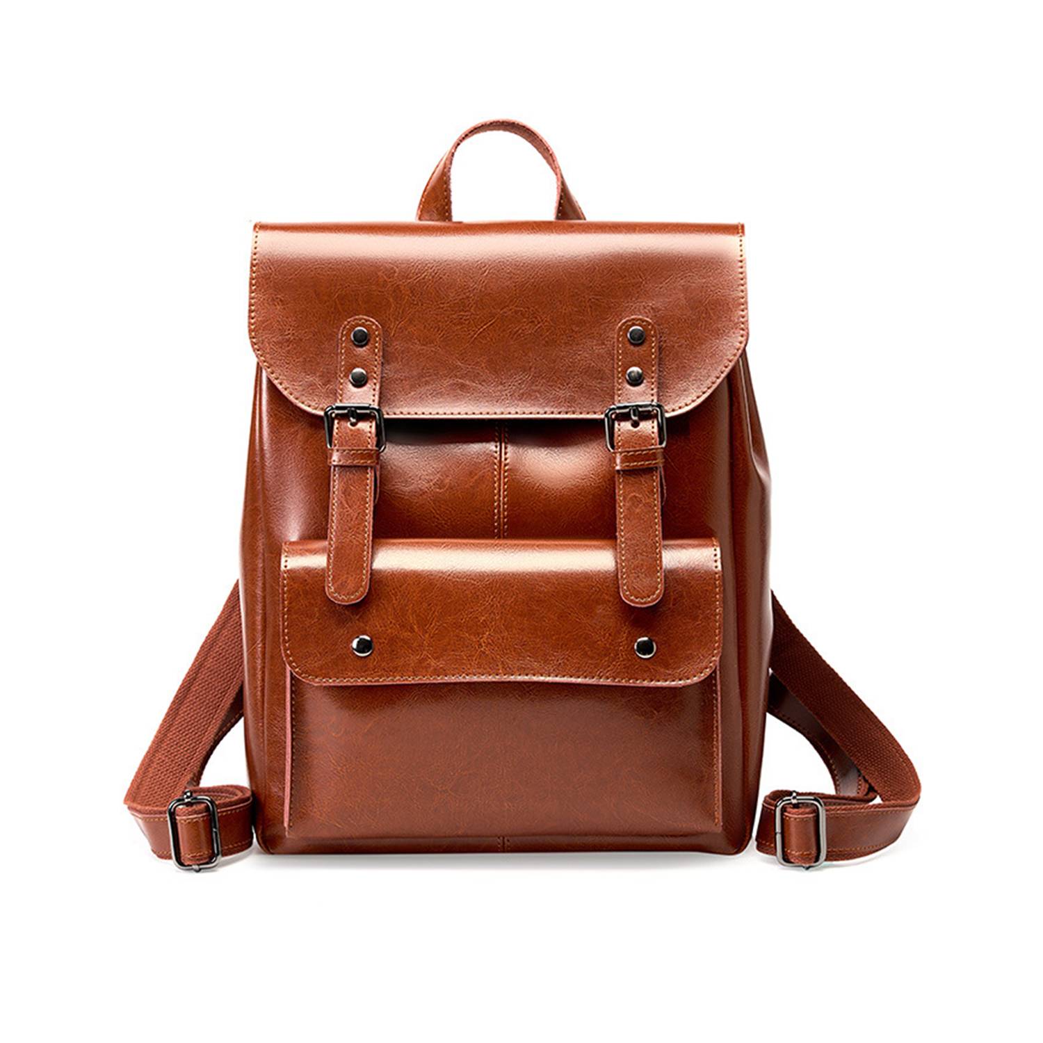 Women Travel Genuine Leather Backpack 3