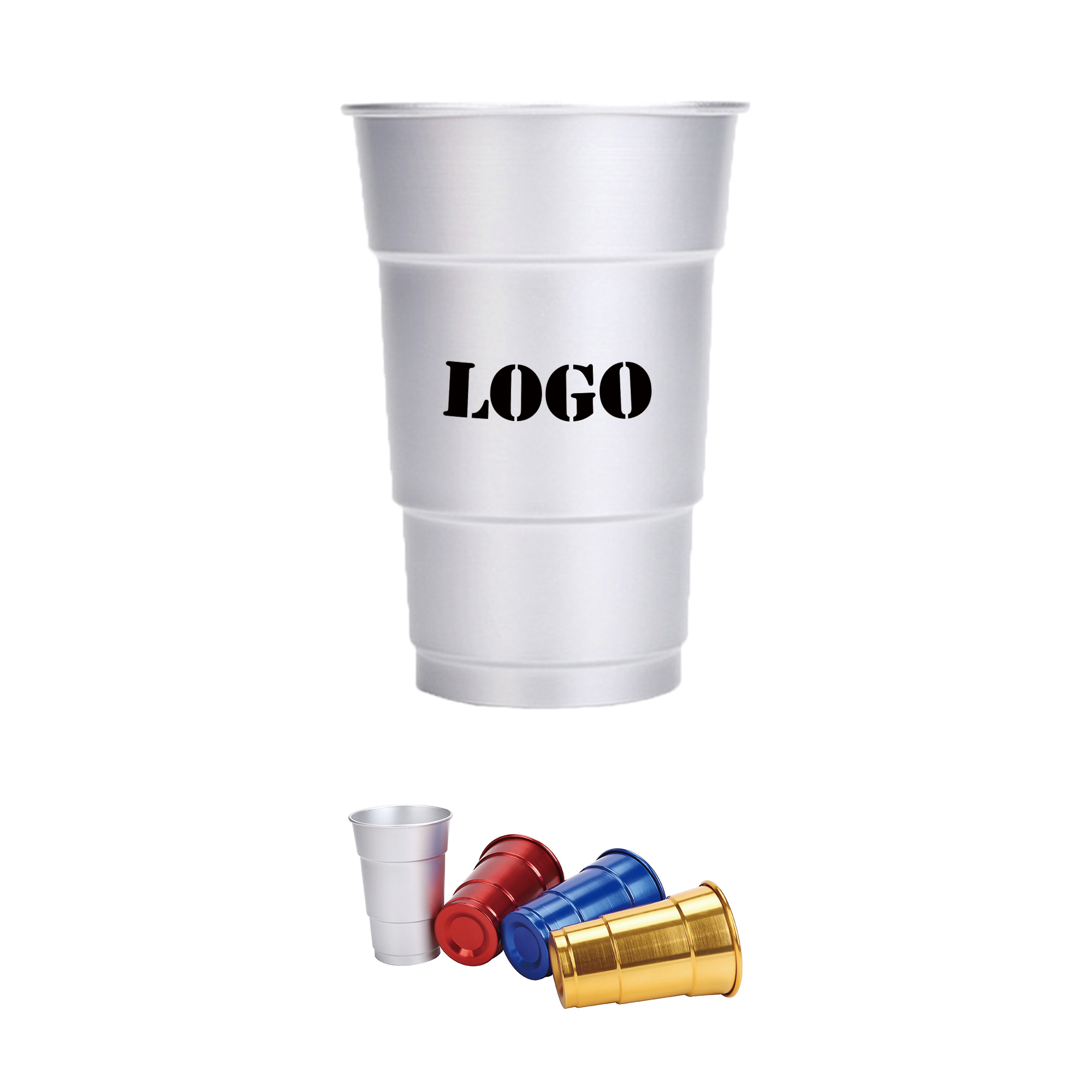 16 Oz Reusable Recyclable Stadium Aluminum Cup 2