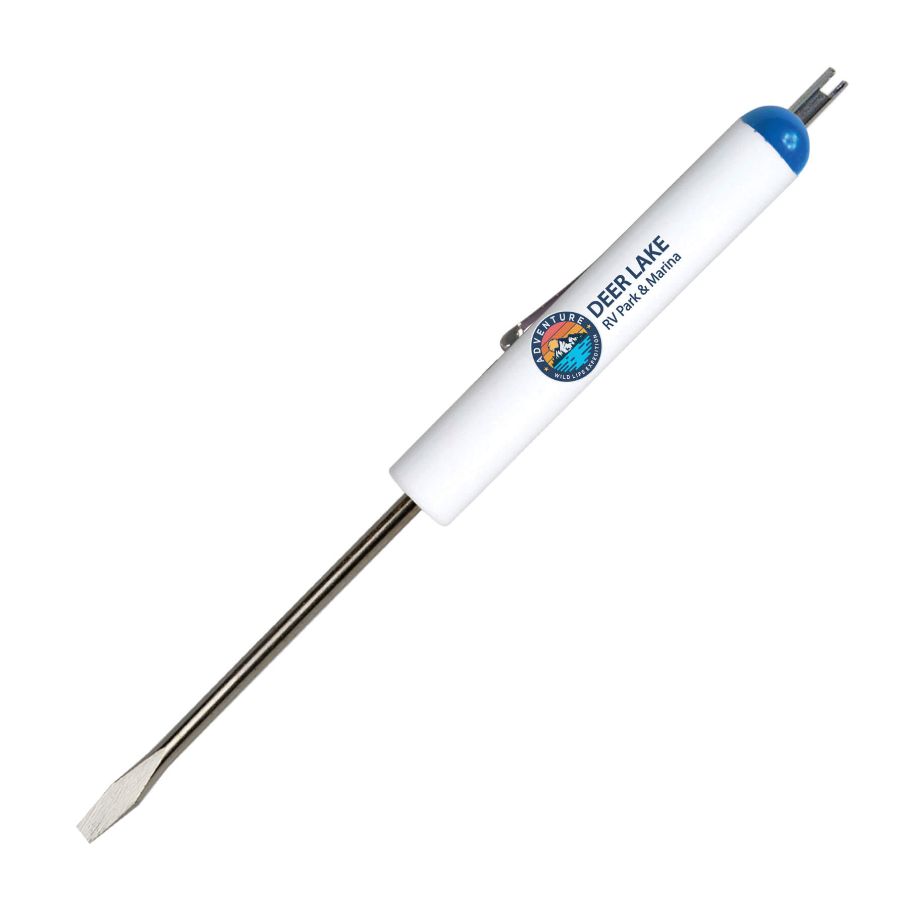 Pocket Screwdriver 1/8" Flat Blade + Valve Stem Top 2