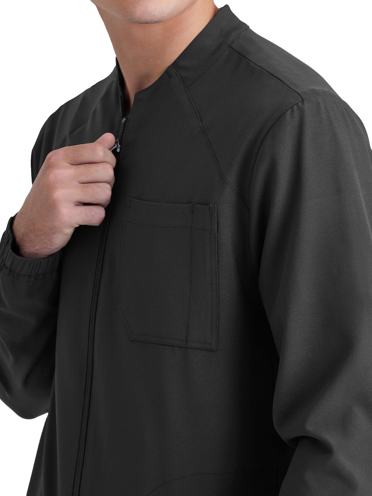 Grey's Anatomy Evolve Stretch - Men's Three-Pocket Cycle Warm Up Scrub Jacket 11