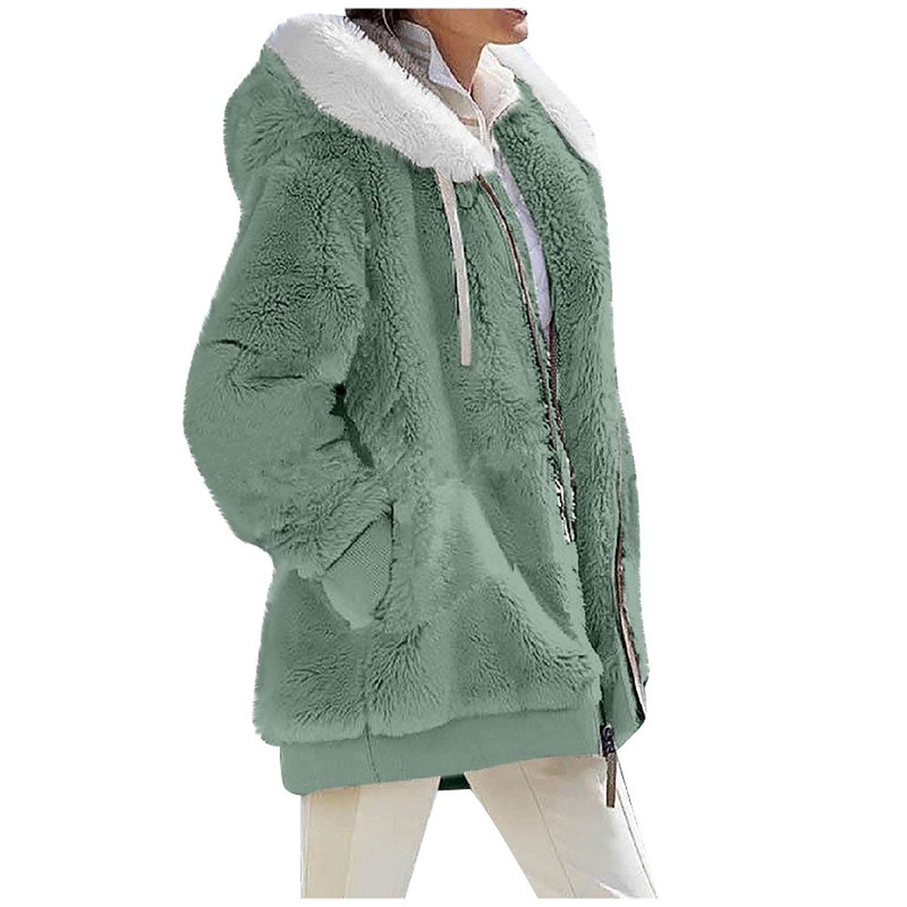 Womens Fuzzy Fleece Jacket 4