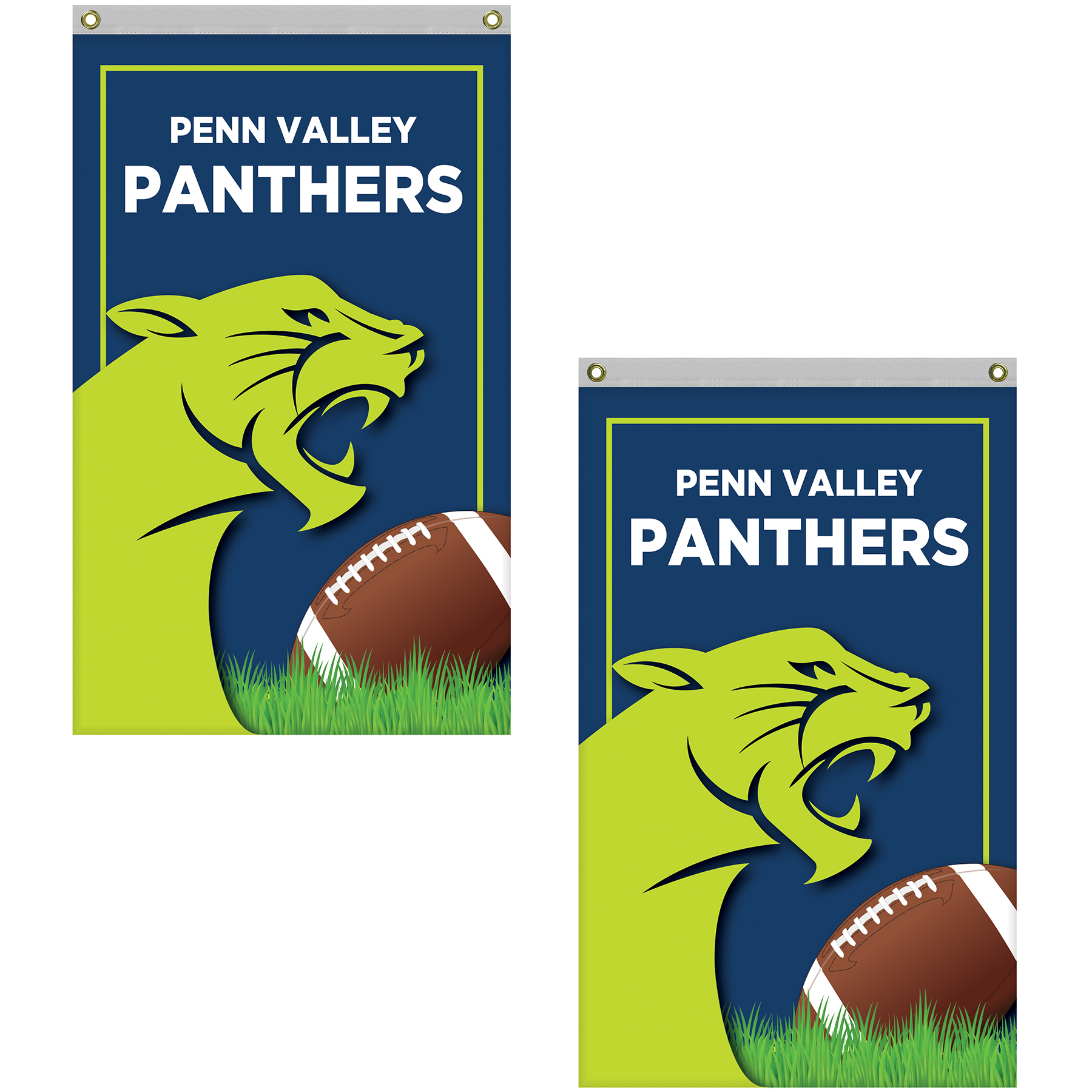 2.5' x 4' Double Sided Knitted Polyester Vertical Banners 7