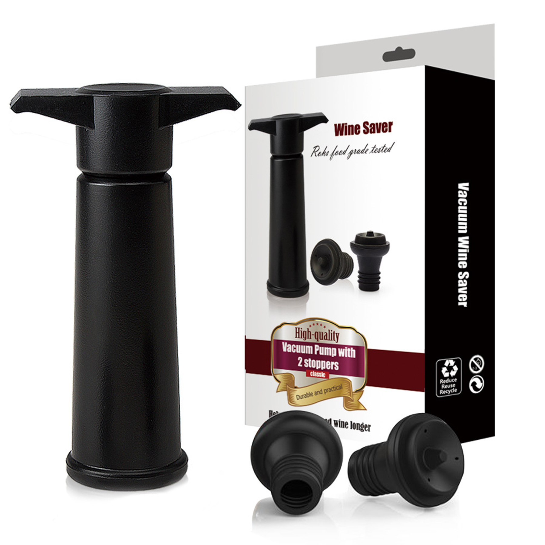 Wine Gift Set with Saver Pump Bottle Stoppers 3