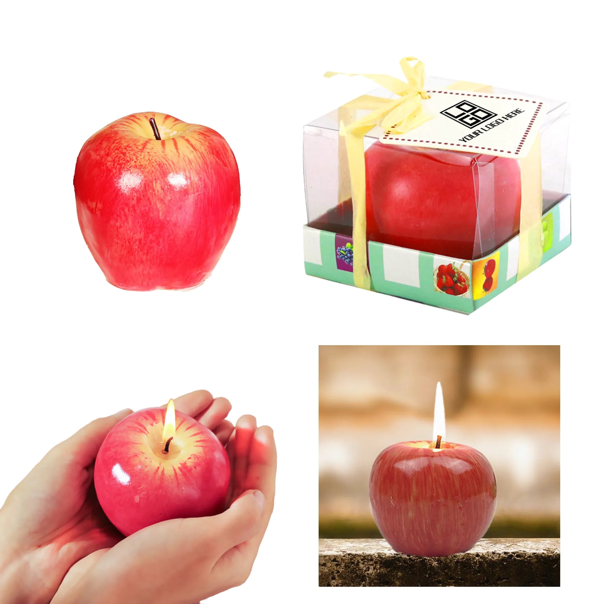 Apple Candle Christmas Party Favors 2