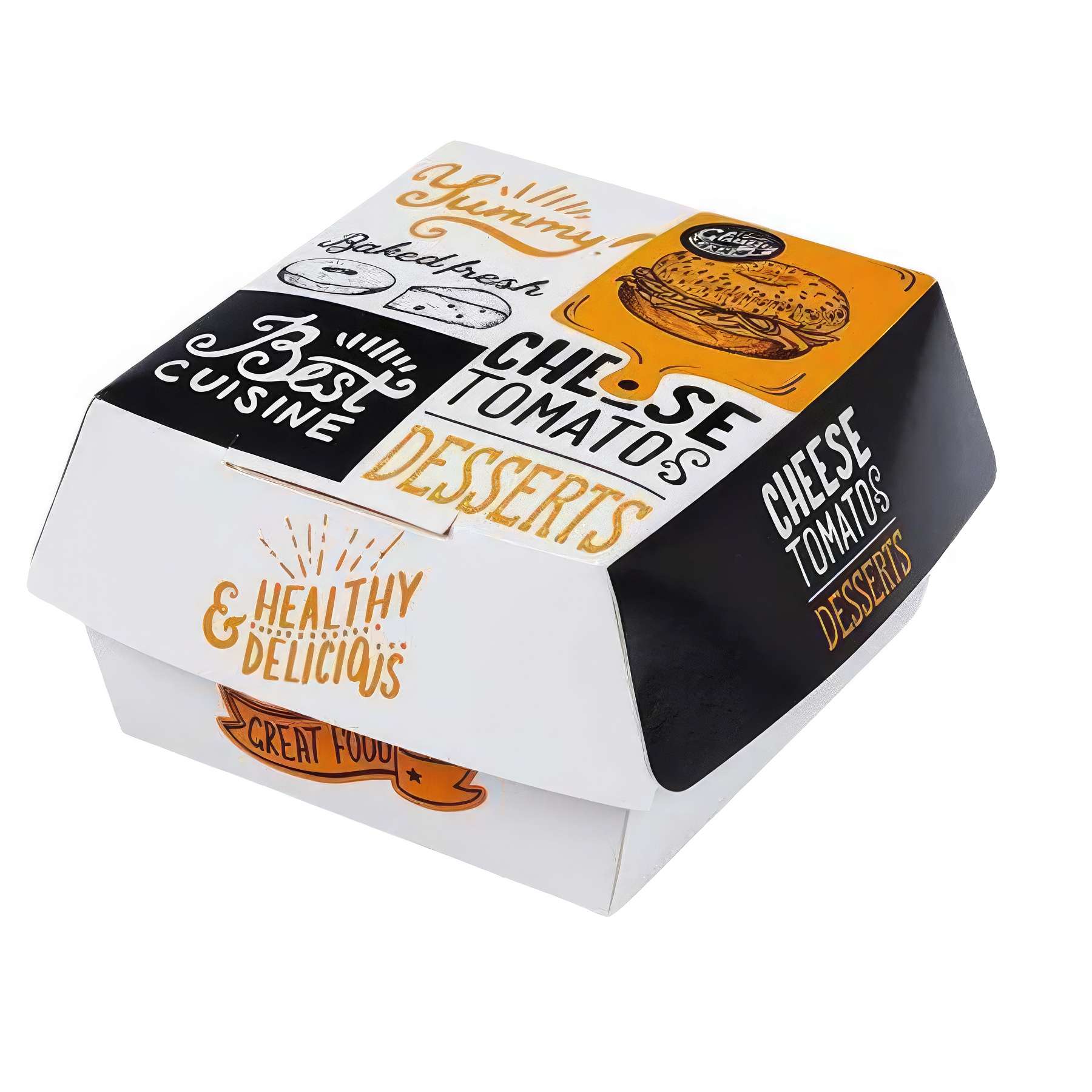 Disposable Hamburger Paper Boxes 3