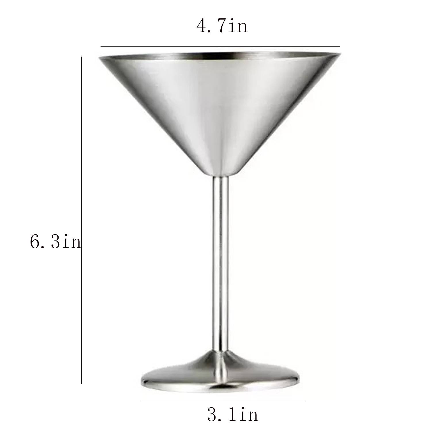 7oz Stainless Steel Cocktail Glass 7