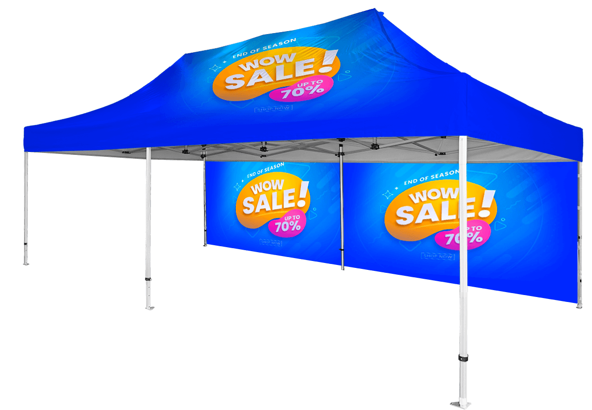 26ft Full Rear Tent Wall Only - 1 Side Imprint 1