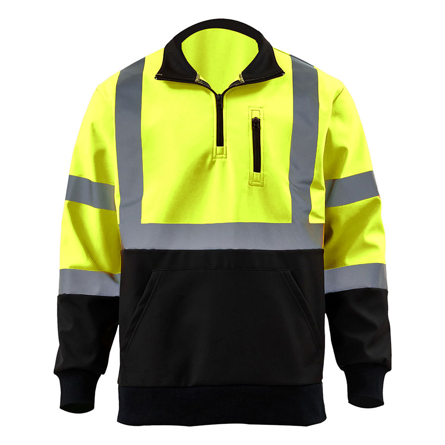 VISIPRO Reflective Colorblock Safety Quarter-Zip Sweatshirt 10